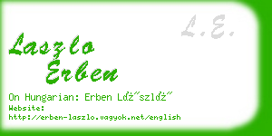 laszlo erben business card